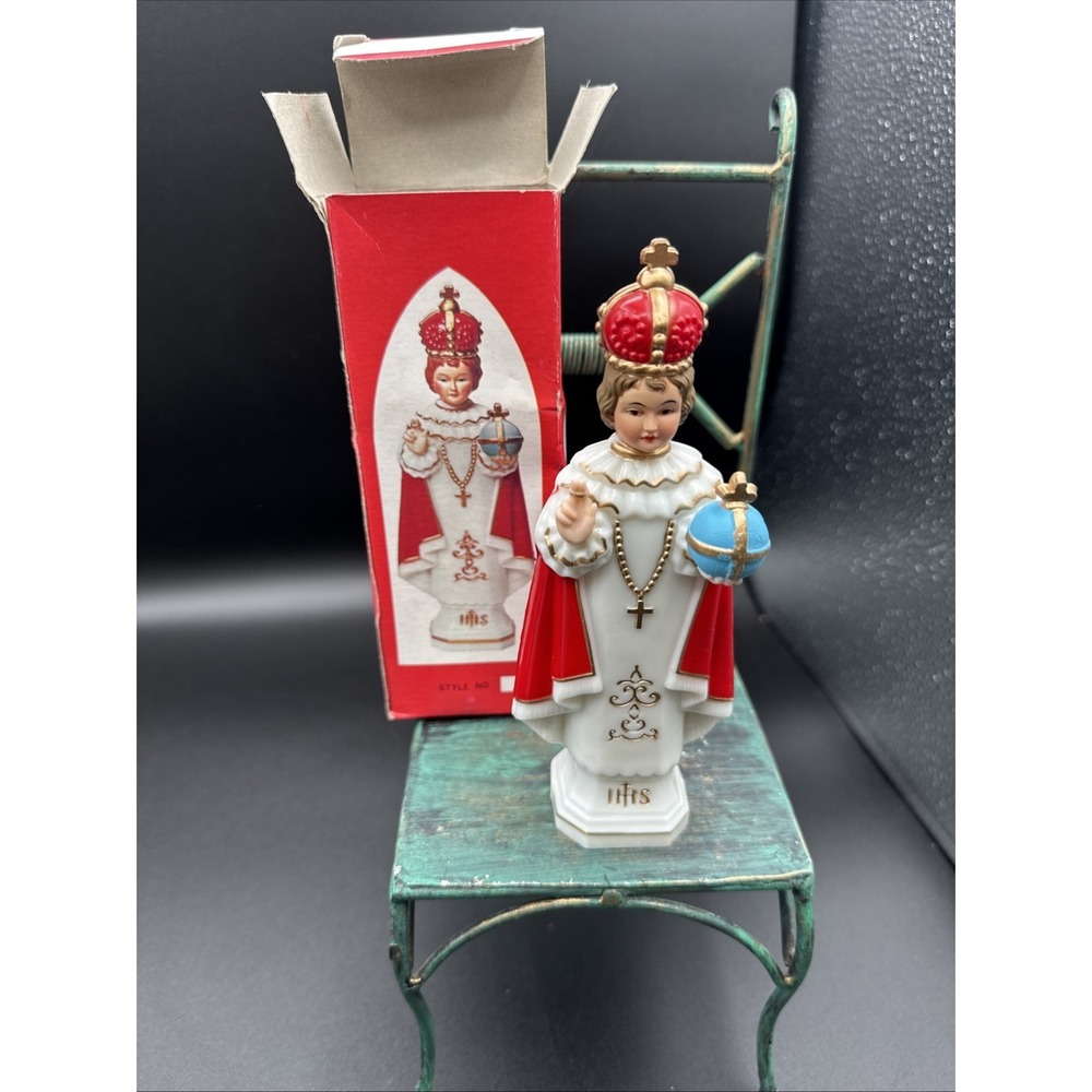 Vintage Infant of Prague * Jesus * Ceramic Vase Planter 6" Figure #810 NIB